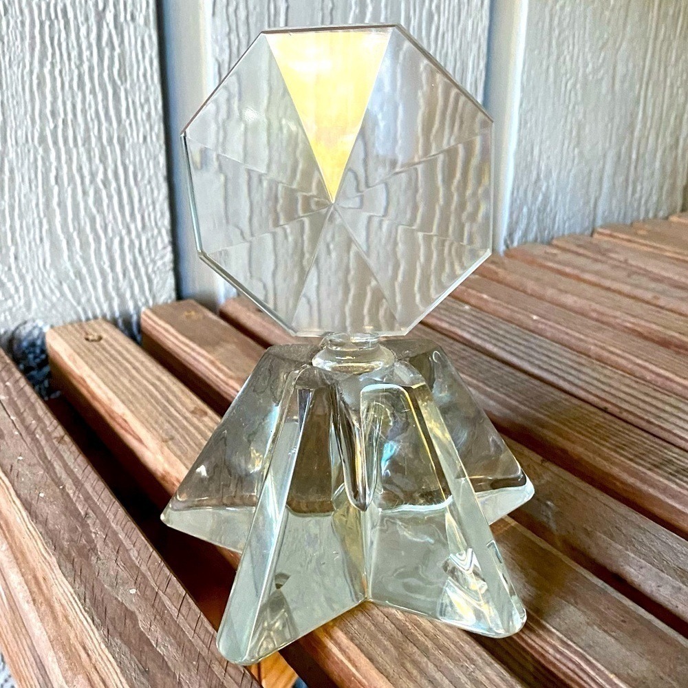 Vintage Star Fragrance Holder Heavy Duty Glass Crystal Hollywood Regency MCM